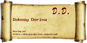 Dobosy Dorina névjegykártya